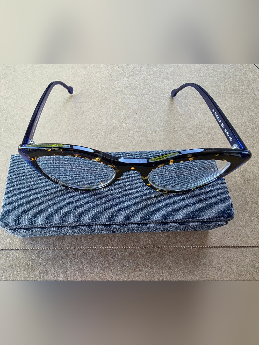 STATE Women's Cat-Eye Glasses in Black with Amber Tortoise Flecks